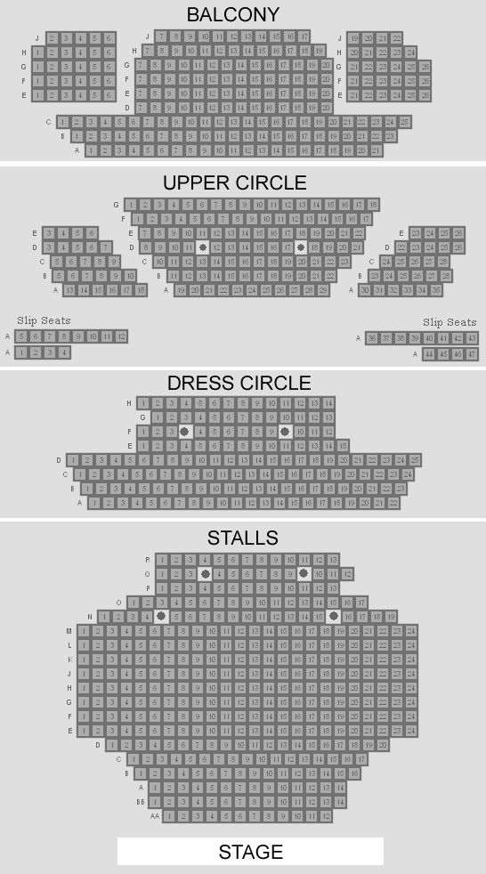 Lyric Theatre Seating Plan